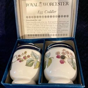 Vintage Royal Worcester Double Egg Coddler Lavinia Pattern